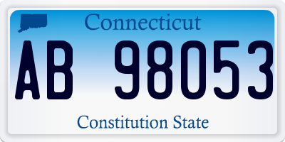 CT license plate AB98053