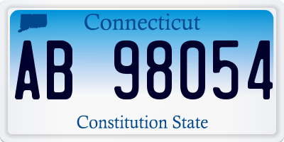CT license plate AB98054