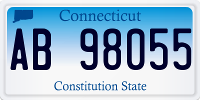 CT license plate AB98055
