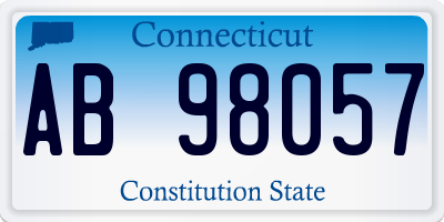 CT license plate AB98057