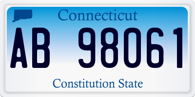 CT license plate AB98061