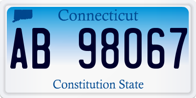 CT license plate AB98067