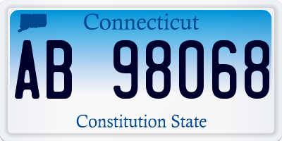 CT license plate AB98068
