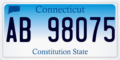 CT license plate AB98075