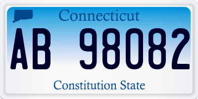 CT license plate AB98082