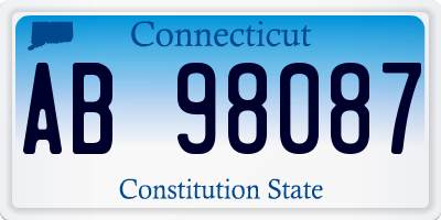 CT license plate AB98087