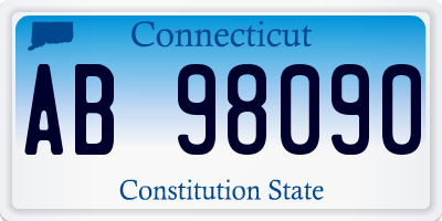 CT license plate AB98090