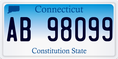 CT license plate AB98099