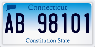 CT license plate AB98101
