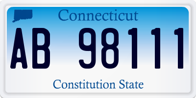 CT license plate AB98111