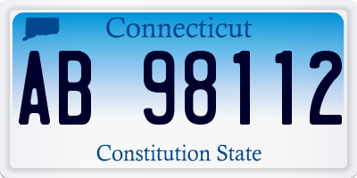 CT license plate AB98112