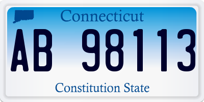 CT license plate AB98113