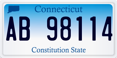 CT license plate AB98114