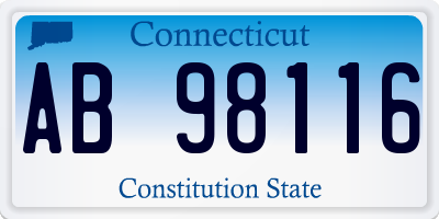 CT license plate AB98116