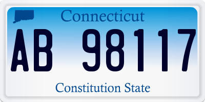 CT license plate AB98117