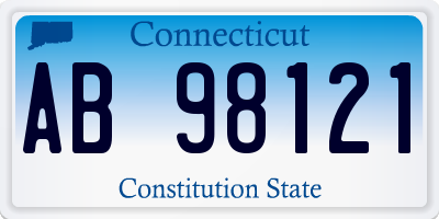 CT license plate AB98121