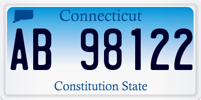 CT license plate AB98122