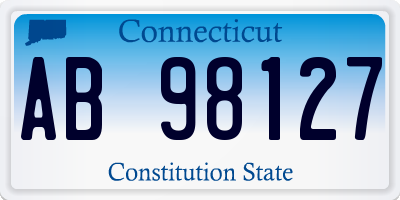 CT license plate AB98127