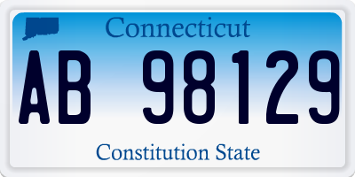 CT license plate AB98129