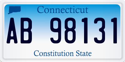 CT license plate AB98131