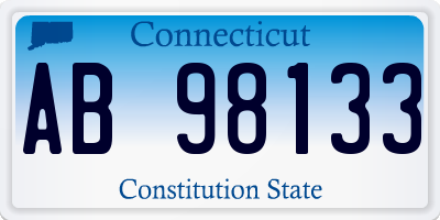 CT license plate AB98133