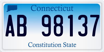 CT license plate AB98137