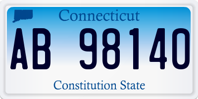 CT license plate AB98140