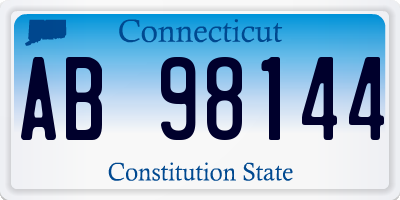 CT license plate AB98144