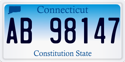 CT license plate AB98147