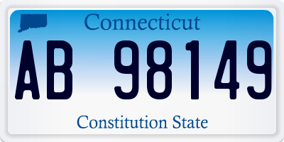 CT license plate AB98149