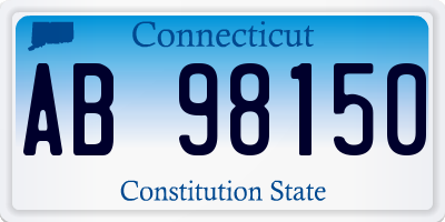 CT license plate AB98150