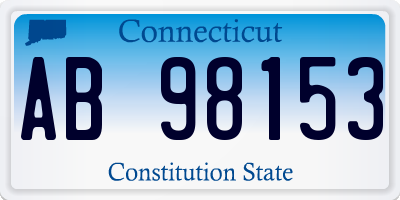 CT license plate AB98153