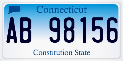 CT license plate AB98156