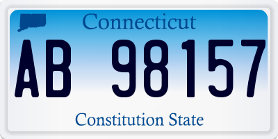CT license plate AB98157