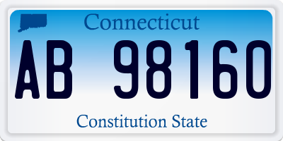 CT license plate AB98160
