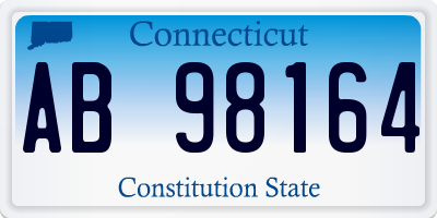 CT license plate AB98164