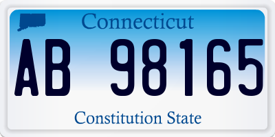 CT license plate AB98165