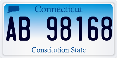 CT license plate AB98168