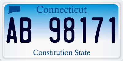 CT license plate AB98171