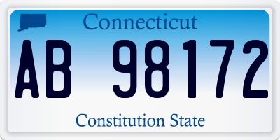 CT license plate AB98172