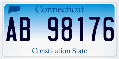 CT license plate AB98176
