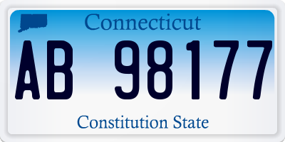 CT license plate AB98177