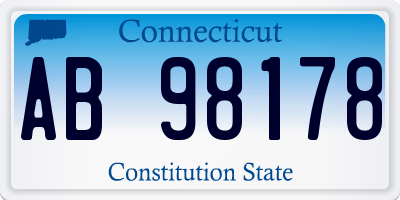 CT license plate AB98178