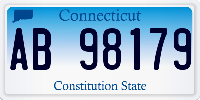 CT license plate AB98179