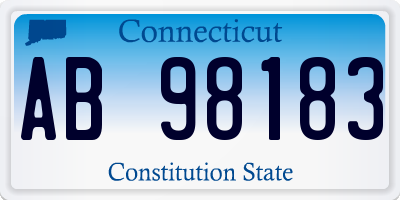 CT license plate AB98183