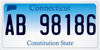 CT license plate AB98186