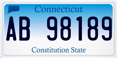 CT license plate AB98189