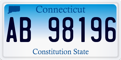CT license plate AB98196