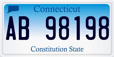 CT license plate AB98198