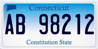 CT license plate AB98212